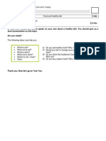 Část Maturity Z Anglického Jazyka - Ústní Část - 18 - Z - Food and Healthy Diet - Interlocutor (New 2013)