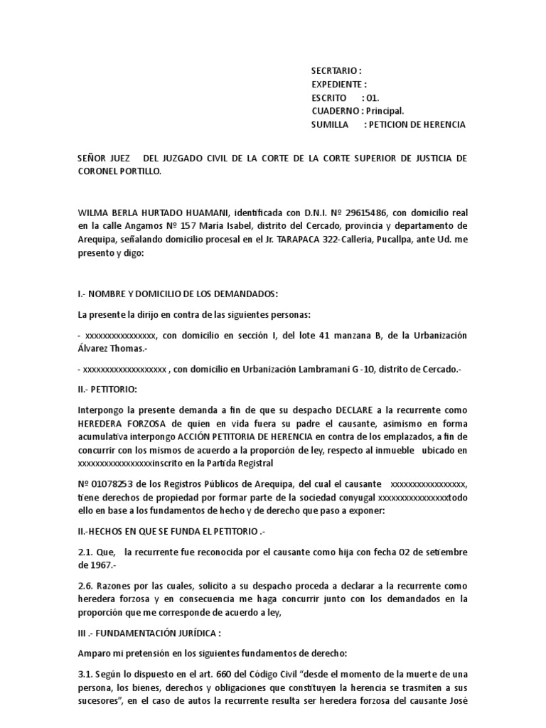 Carta De Herencia Ejemplo Quotes About J vrogue.co