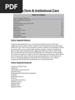Download Long Term and Institutional Care by Ilanna SN13057830 doc pdf