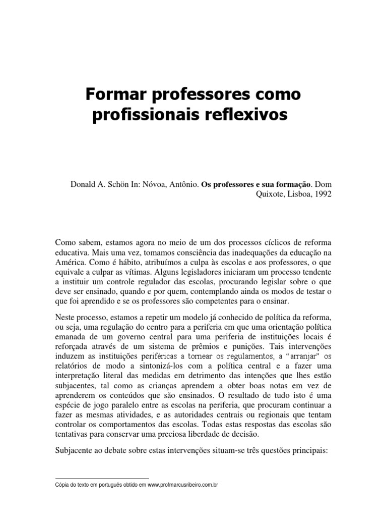 Donald Schon Pdf | Reflective Practice – CXDHVT