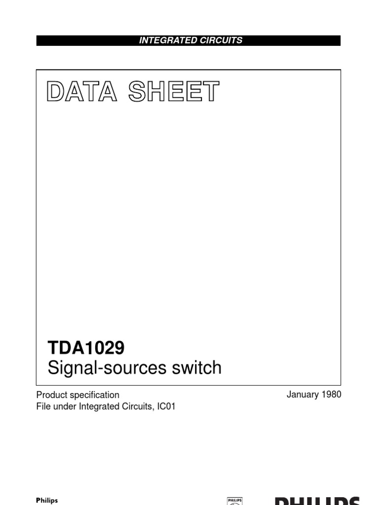 An In-Depth Technical Specification for the Philips TDA1029 Dual ...