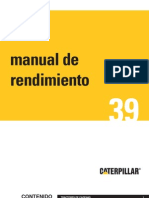 Manual de rendimiento Caterpillar Edicion 39 en Español
