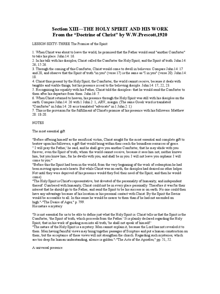 The Holy Spirit as Comforter | PDF | Acts Of The Apostles | Jesus