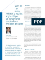 Cys23 - 58-63 Concentración de Nutrientes en Heces de Vacas Lecheras y Novillas Según El Tipo de Conservante Empleado en Ensilados de Hierba