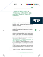 Educación permanente y aprendizaje permanente dos modelos teórico-aplicativos diferentes. Sabán,C.pdf