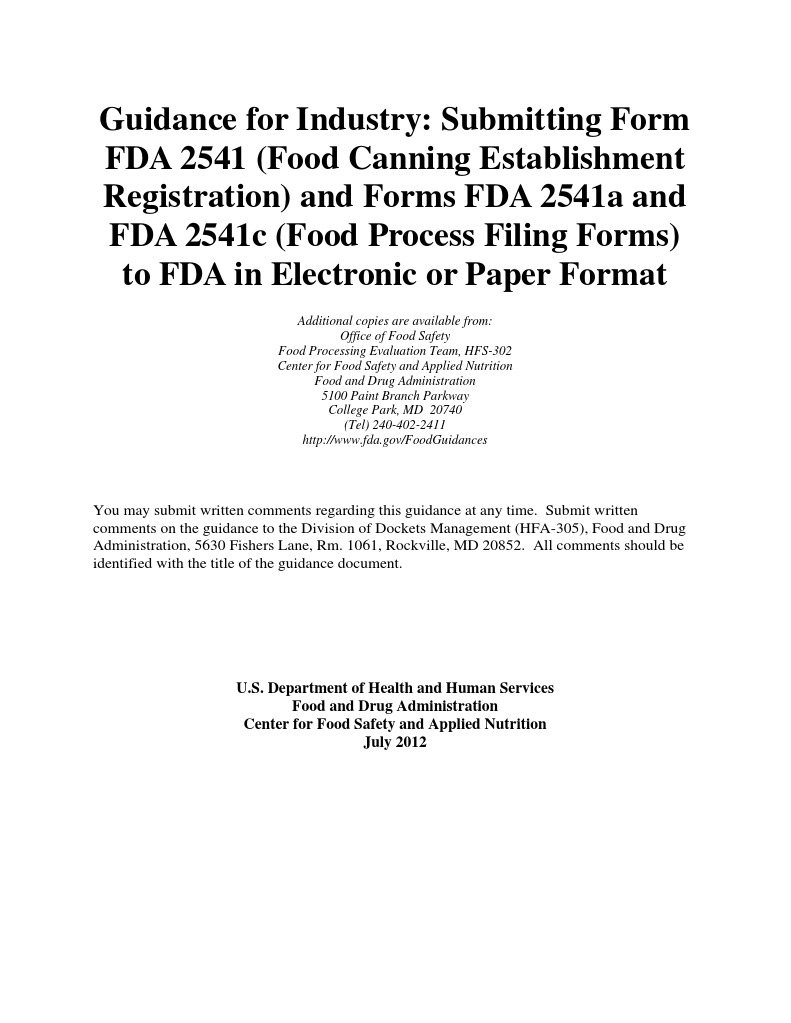 submitting-forms-2541-and-2541a-and-2541c-fda-food-and-drug