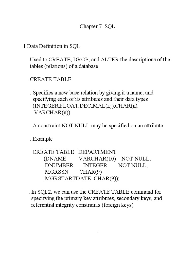 IT 450 CH 7 SQL | PDF | Relational Database | Relational Model