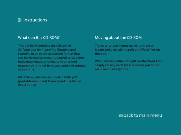 50 Teaching Templates CD-ROM Guide | PDF