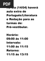 Aula Portugues