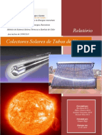 Relatório Colectores Solares de Tubos de Vácuo