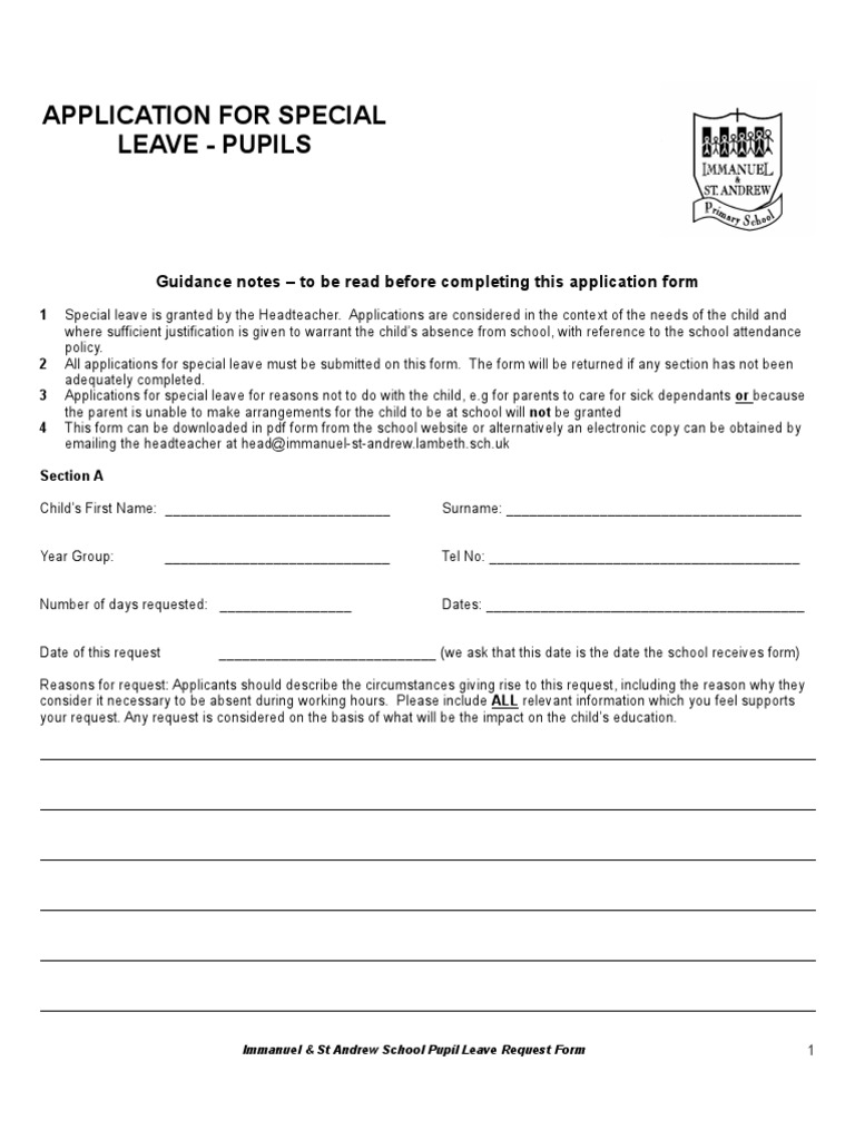 Special Leave Form Fill Out And Sign Printable Pdf Te vrogue.co