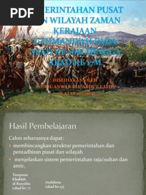 Pemerintahan Pusat Dan Wilayah Zaman Kerajaan Uthmaniyah Pada Pdf