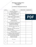 SQL Lab Plan - Database Management Principles