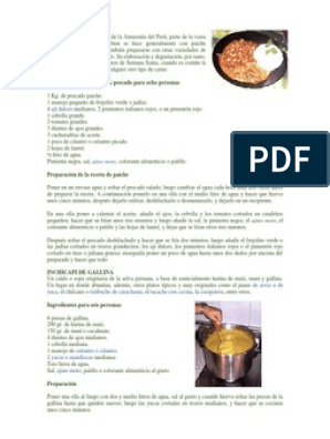 Recetas de Comidas de La Selva | PDF | Cilantro | Cocina