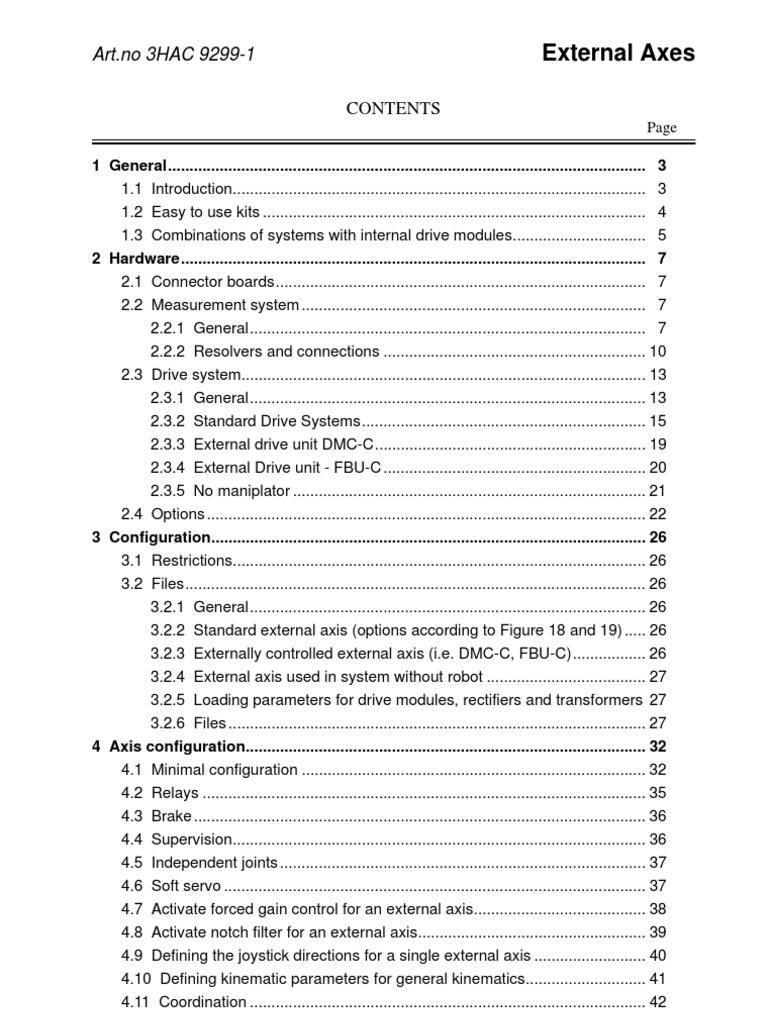 External Axes Setup Guide | PDF | Rectifier | Electrical Connector