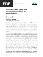 Introduction To The Special Issue: Learning and Instruction in The Natural Sciences