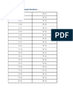 Part I - Answers To Sample Questions