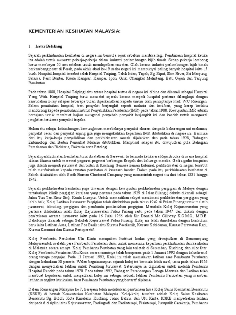 Kementerian Kesihatan Malaysia  PDF