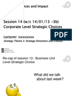 Theme 3 Session 14 Corporate Level Strategy