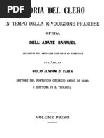 Storia Del Clero in Tempo Della Rivoluzione Francese - Volume Primo