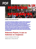 Noticias Uruguayas sábado 16 de marzo del 2013