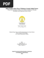 Download Iklim Politik Mesir Pasca Wafatnya Gamal Abdul Nasser - pdf by Avandy Satya SN130689376 doc pdf