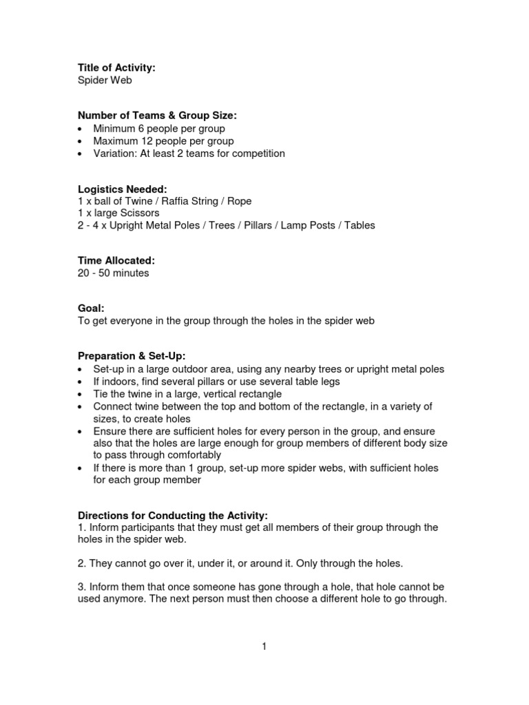 Spider Web | PDF | Spider | Sports