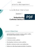 Customer - Service Policy Session 2