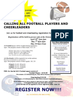 Calling All Football Players and Cheerleaders