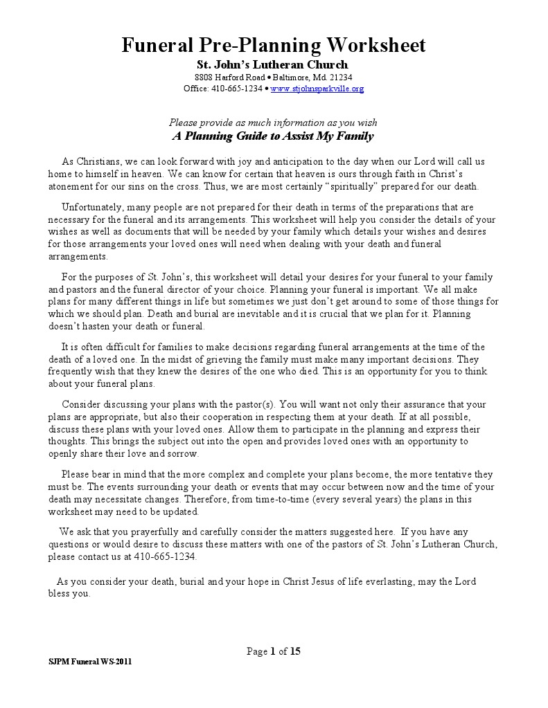 Christian Funeral Planning Guide | PDF | Funeral | Power Of Attorney