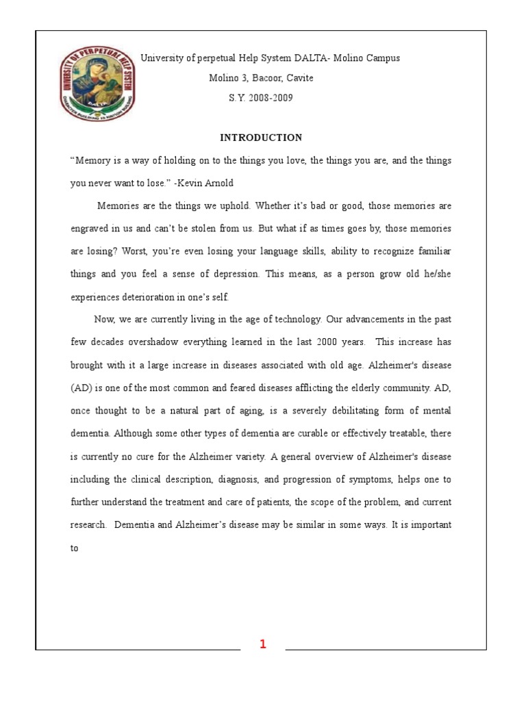 action research paper on alzheimers disease