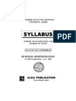 Syllabus: Business Administration