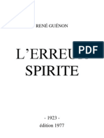 81849271 Rene Guenon 1923 L Erreur Spirite Edition 1977