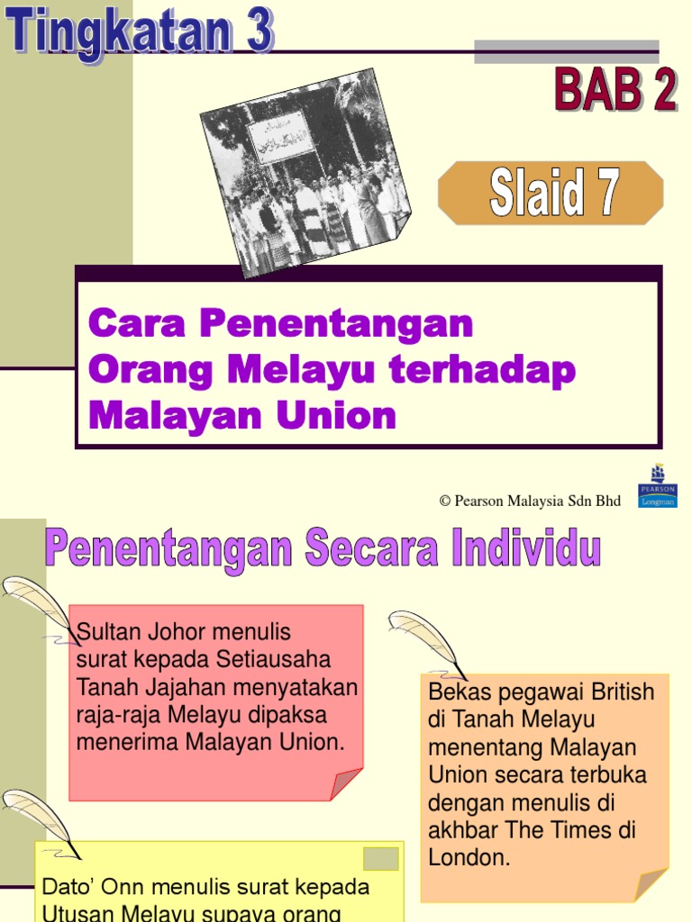 Malayan union sejarah tingkatan 4