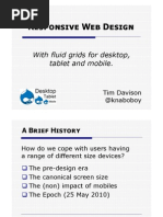 Download Responsive Web Design by Tim Davison by caseyandstanley SN130725697 doc pdf