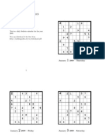 Sudoku Calendar 2009 en A4 4on1