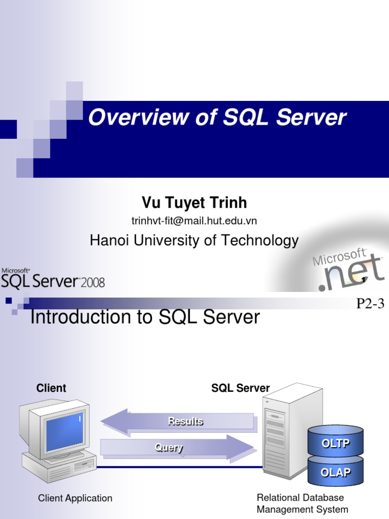 SQL Server Overview: Introduction, Architecture, Editions & Evolution ...