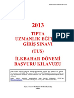 2013 Tus Ilkbahar Basvuru Kilavuzu27022013 PDF