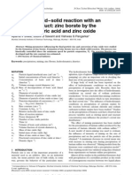 Kinetics of Fluid-solid Reaction With an Insoluble Product_ Zinc Borate by the Reaction of Boric Acid and Zinc Oxide