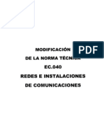 Norma Ec.040 Redes e Instalaciones de Comunicaciones