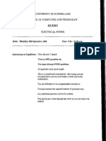 University of Sunderland Past Papers - Electrical Power