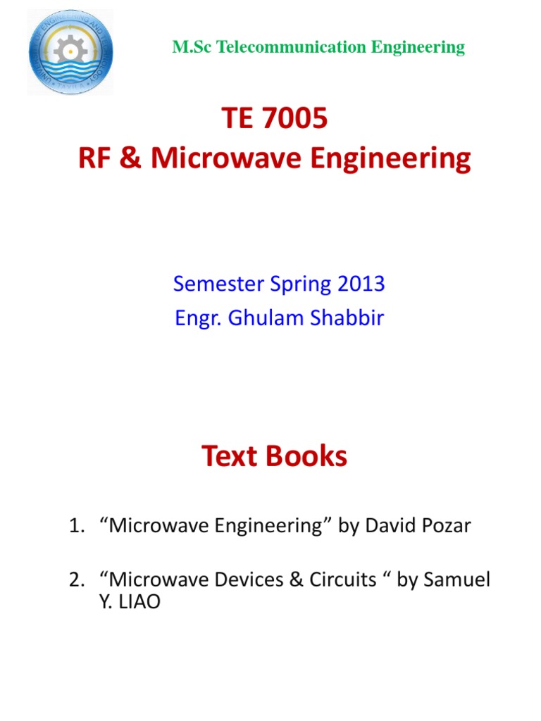 Microwave Engineering Overview | PDF