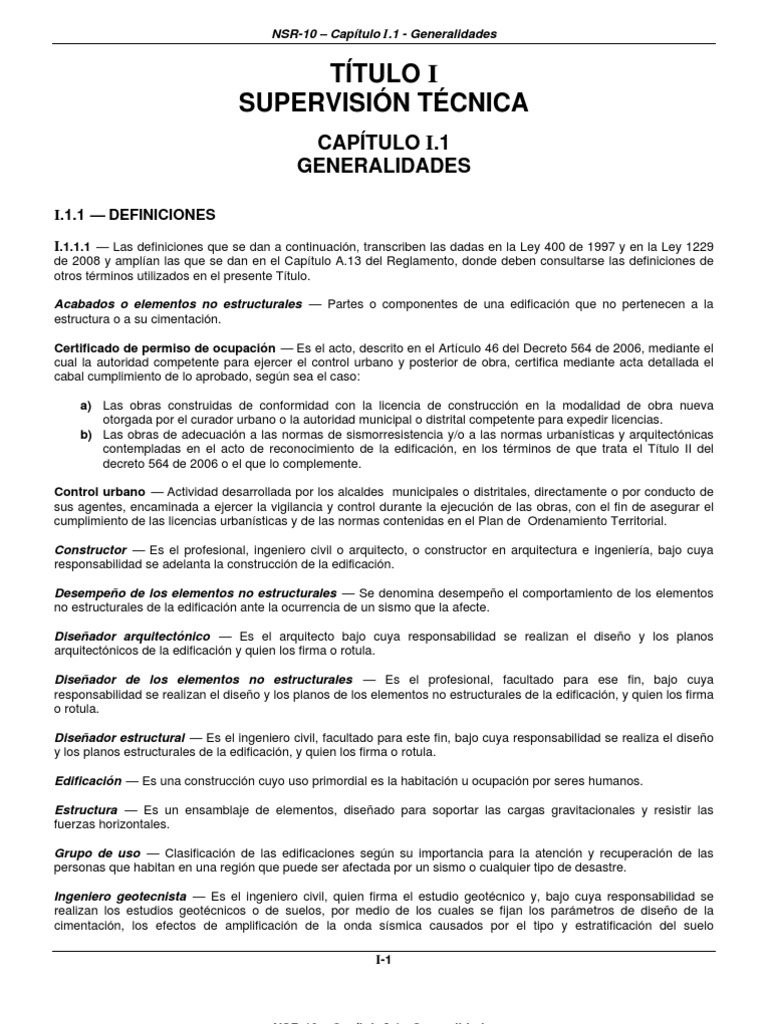 Supervisión Técnica en NSR-10 | PDF | Acero | Calidad (comercial)