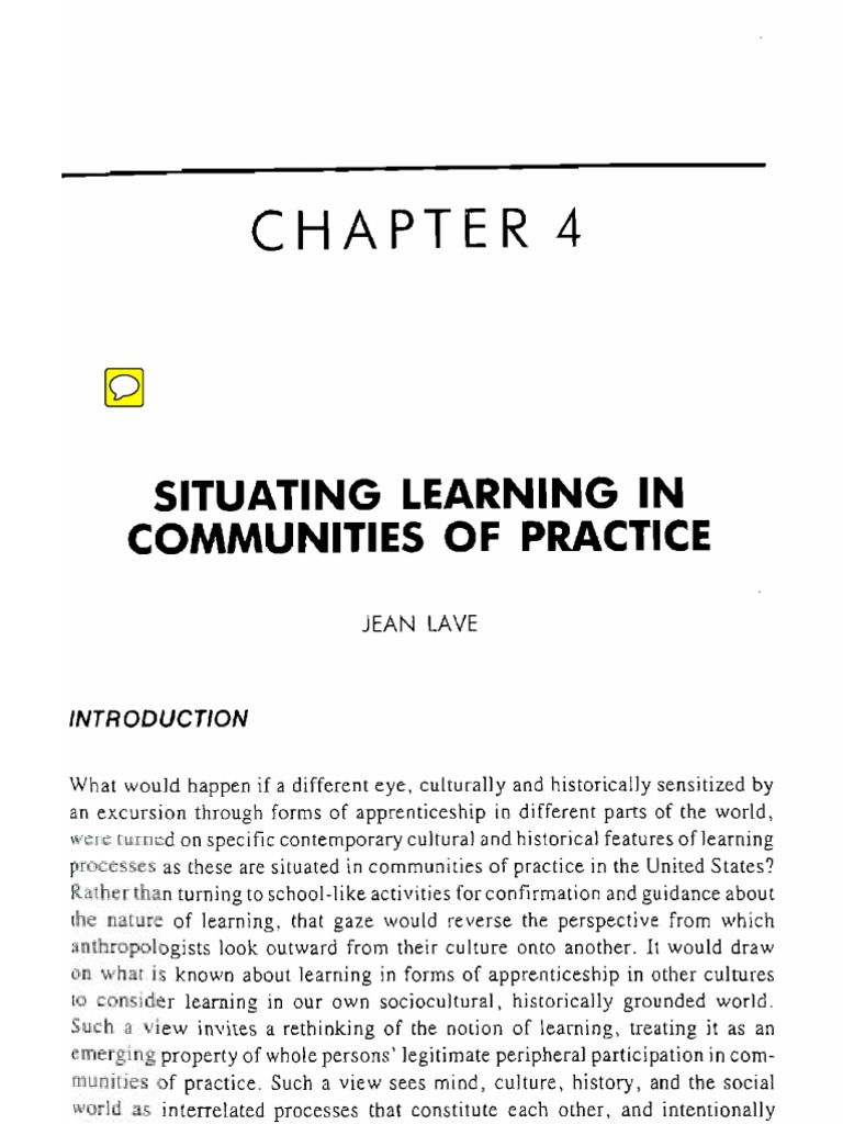 Situated Learning in Communities of Practice | PDF | Social Science