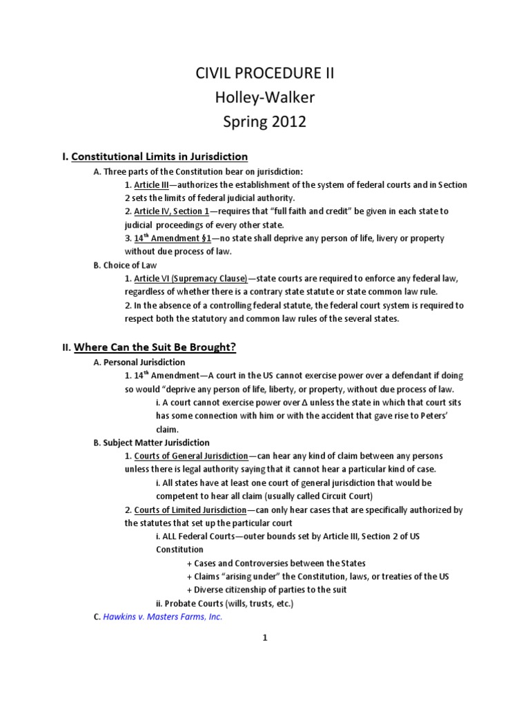 Civil procedure attack outline picture