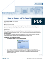 how to design a web page report output