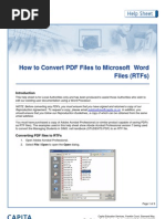 how to convert pdf files to word processing files (rft)