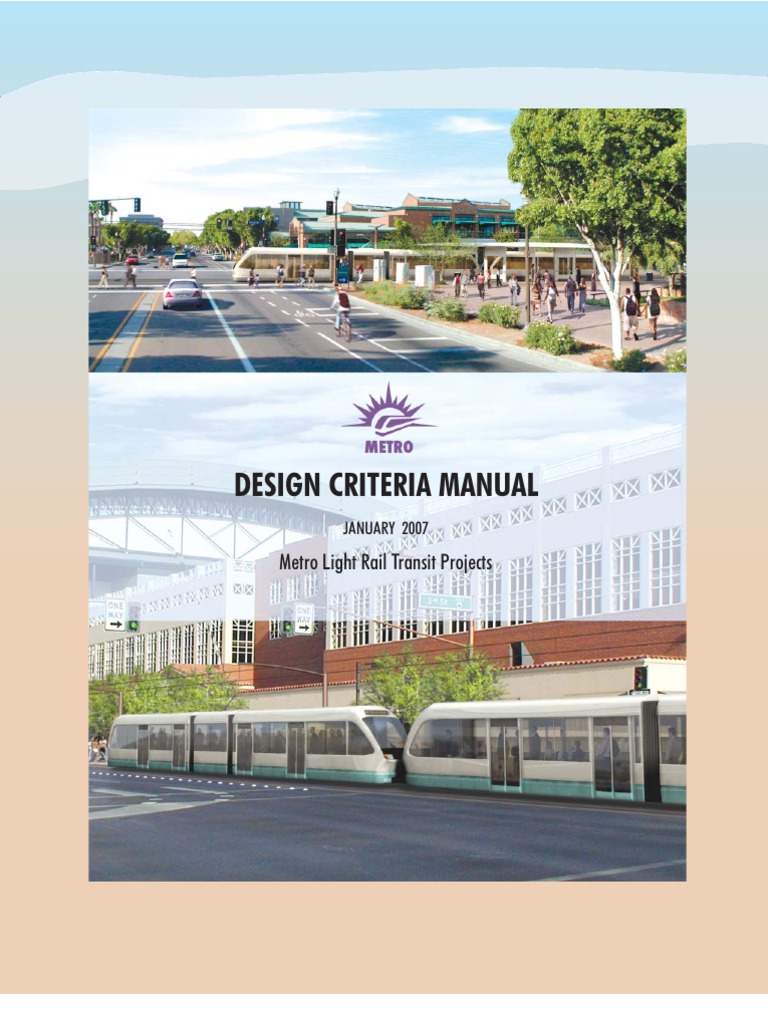 Design Criteria Manual Metro Light Rail PDF Electrical Substation