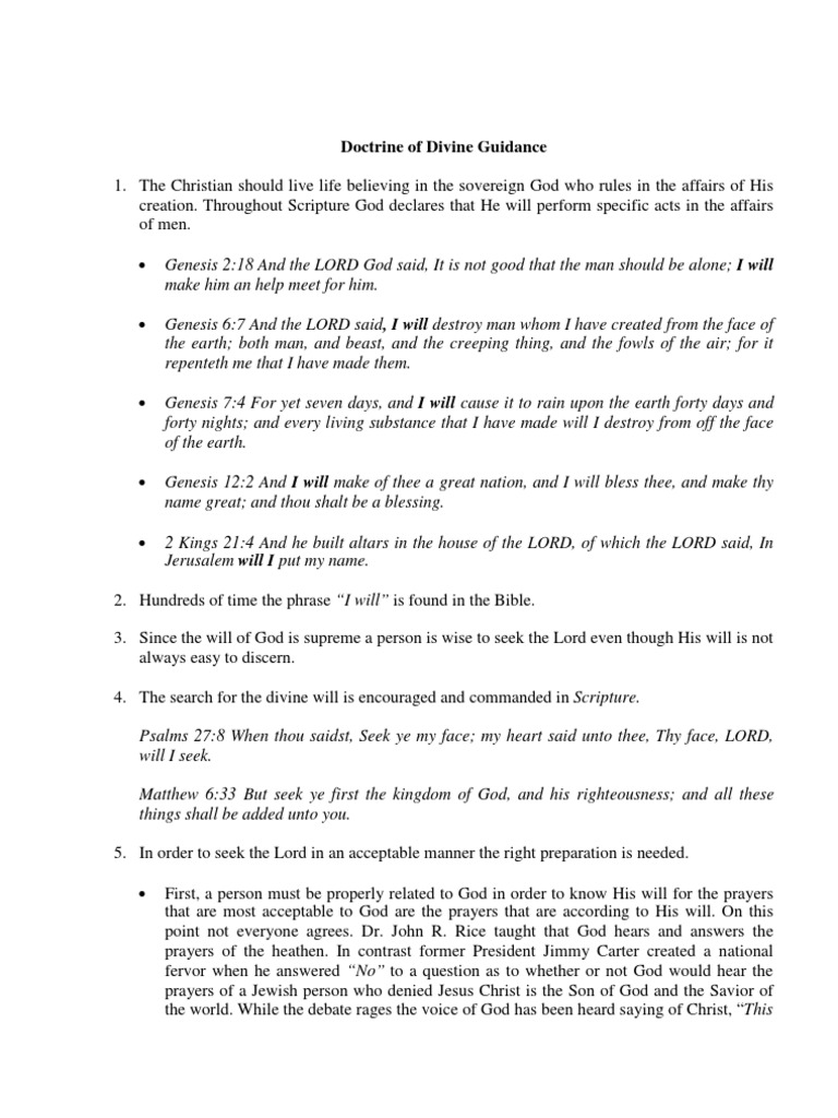 Doctrine of Divine Guidance | PDF | Acts Of The Apostles | Paul The Apostle