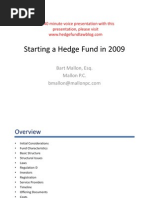 Starting a Hedge Fund in 2009